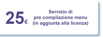 EasyParty Licenza per Servizio di pre compilazione menu